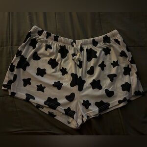 Cow print pajama shorts, XXXL, run shorter but true, gently worn